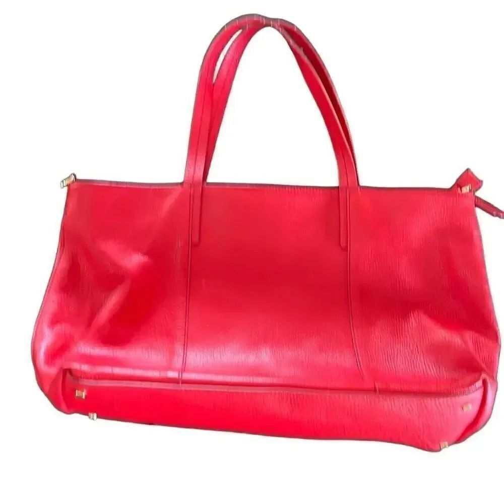 Draft Listing banana republic, slouch, leather tote in red